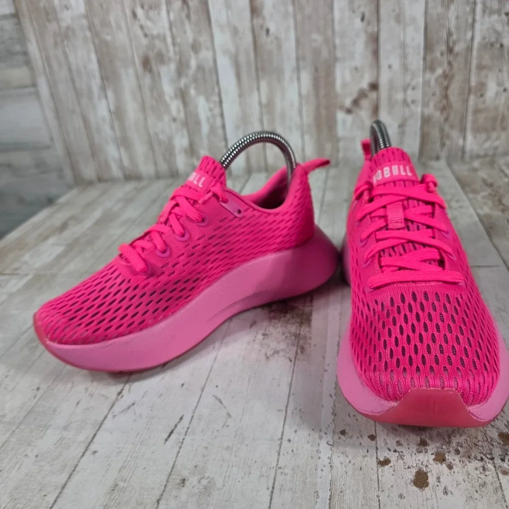 NOBULL Pink Mesh Runner Women 6.5 Low Top Athletic Training Running Shoes